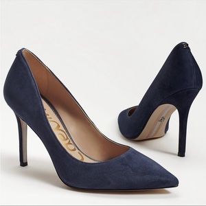 Sam Edelman HAZEL POINTED TOE HEEL navy blue suede Size 8M